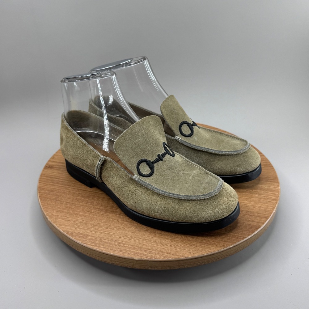 Undercover Loafers Size 6 Green Suede Horsebit Made in Japan Streetwear Support